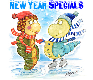 New Year Specials - Recorp Inc. January Special, Copyright &copy; 2010, Recorp Inc., illustration by Stella Jurgen.